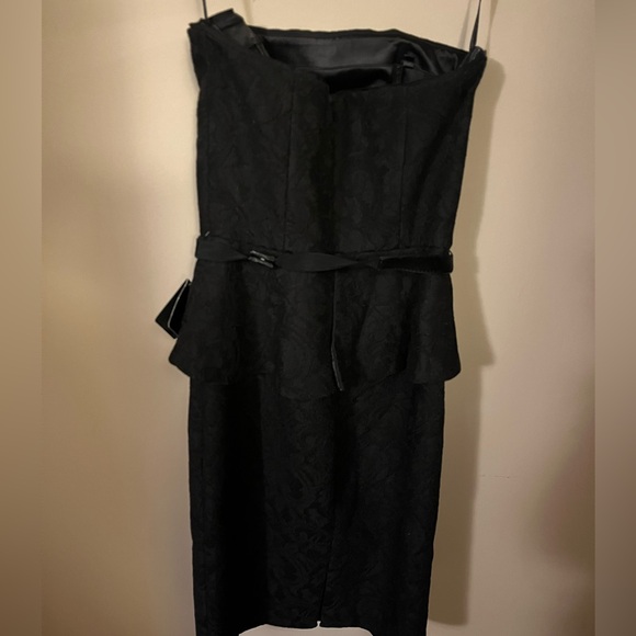 WHITE HOUSE | BLACK MARKET - NWT strapless black dress - knee length pencil - Picture 5 of 5